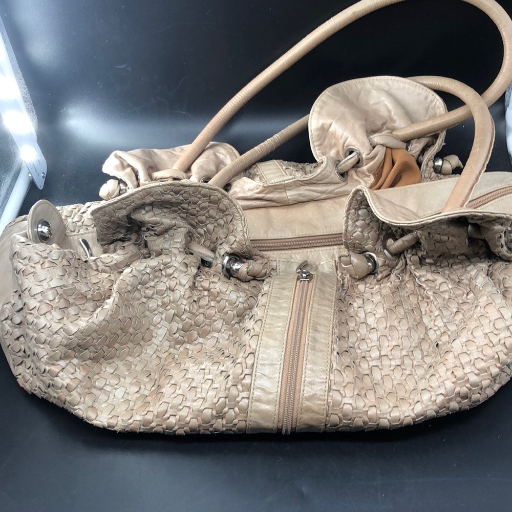 Woven Leather Handbag